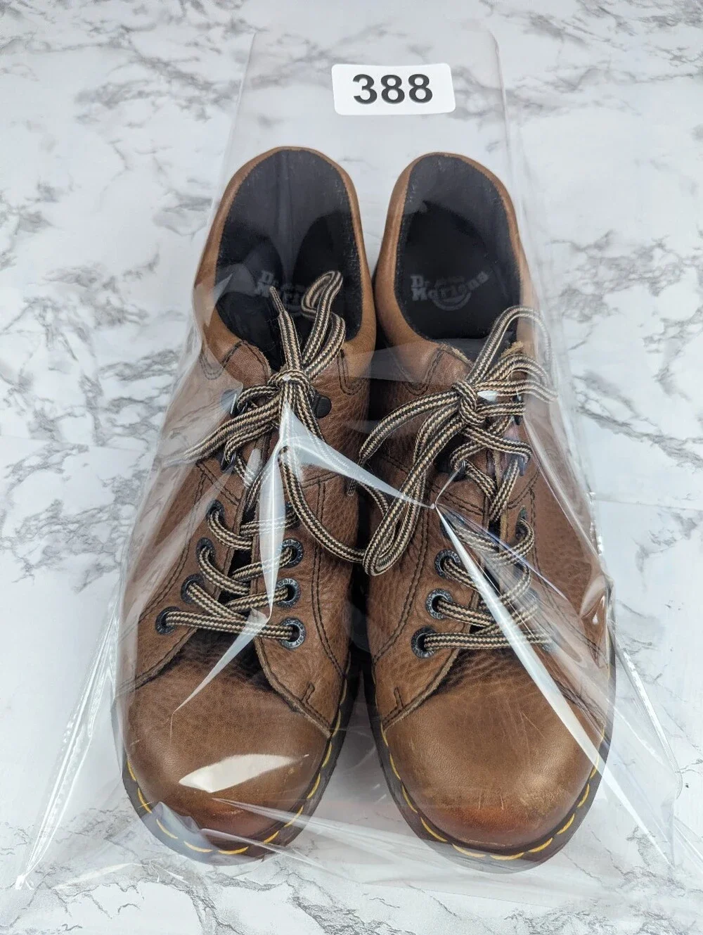 Vintage Dr. Martens Chunky Brown Leather Oxfords Lug Sole 90s Y2K